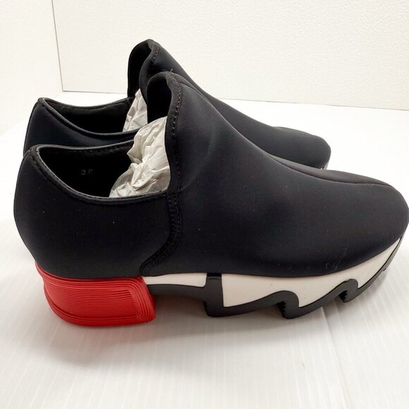 iRi Black Red Neoprene Sneakers Low Top Shoes NIB Designer Women's 8 Waterproof - Picture 6 of 11